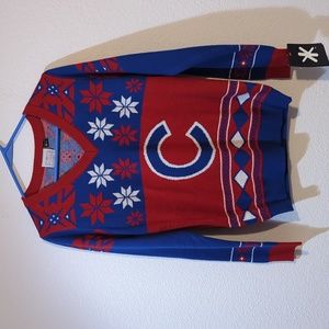 Genuine Merchandise Chicago Cubs Major League Women Big Logo V Neck Sweater